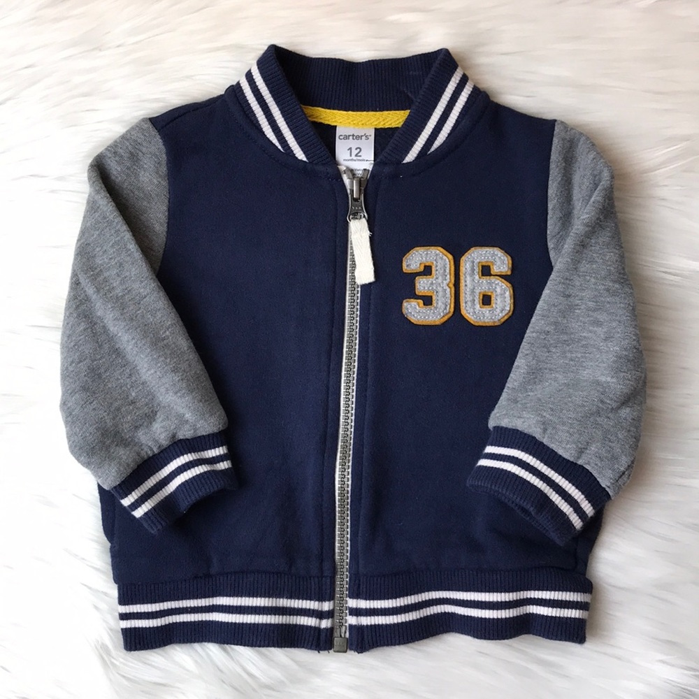 Carter’s Baseball 36 Zip Up Raglan Sweatshirt